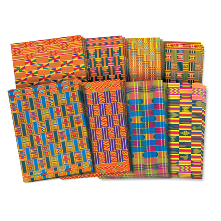 ROYLCO African Textile Paper, 8.5" x 11", 32 Sheets Per Pack, PK3 15273